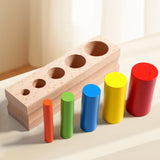 Maxbell Cylinder Kids Sensory Wood Toys Sensory Play Cylinder Educational Toys