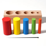 Maxbell Cylinder Kids Sensory Wood Toys Sensory Play Cylinder Educational Toys