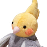 Maxbell Parrot Hand Puppet 20cm Stuffed Animal for Telling Story Preschool Role Play Yellow and Gray
