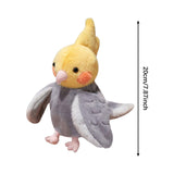 Maxbell Parrot Hand Puppet 20cm Stuffed Animal for Telling Story Preschool Role Play Yellow and Gray