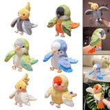 Maxbell Parrot Hand Puppet 20cm Stuffed Animal for Telling Story Preschool Role Play Yellow and Gray