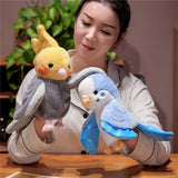 Maxbell Parrot Hand Puppet 20cm Stuffed Animal for Telling Story Preschool Role Play Yellow and Gray