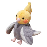 Maxbell Parrot Hand Puppet 20cm Stuffed Animal for Telling Story Preschool Role Play Yellow and Gray