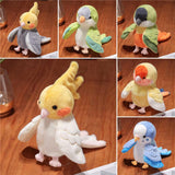 Maxbell Parrot Hand Puppet 20cm Stuffed Animal for Telling Story Preschool Role Play Yellow and Gray