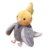 Maxbell Parrot Hand Puppet 20cm Stuffed Animal for Telling Story Preschool Role Play Yellow and Gray
