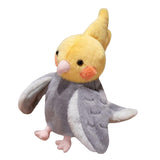Maxbell Parrot Hand Puppet 20cm Stuffed Animal for Telling Story Preschool Role Play Yellow and Gray