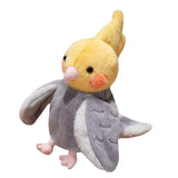 Maxbell Parrot Hand Puppet 20cm Stuffed Animal for Telling Story Preschool Role Play Yellow and Gray