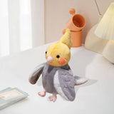 Maxbell Parrot Hand Puppet 20cm Stuffed Animal for Telling Story Preschool Role Play Yellow and Gray
