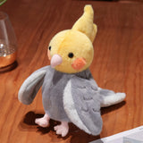 Maxbell Parrot Hand Puppet 20cm Stuffed Animal for Telling Story Preschool Role Play Yellow and Gray