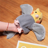 Maxbell Parrot Hand Puppet 20cm Stuffed Animal for Telling Story Preschool Role Play Yellow and Gray