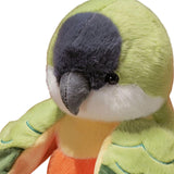 Maxbell Parrot Hand Puppet 20cm Stuffed Animal for Telling Story Preschool Role Play Green and Orange