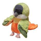 Maxbell Parrot Hand Puppet 20cm Stuffed Animal for Telling Story Preschool Role Play Green and Orange