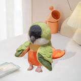 Maxbell Parrot Hand Puppet 20cm Stuffed Animal for Telling Story Preschool Role Play Green and Orange