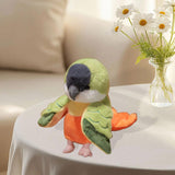 Maxbell Parrot Hand Puppet 20cm Stuffed Animal for Telling Story Preschool Role Play Green and Orange