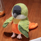 Maxbell Parrot Hand Puppet 20cm Stuffed Animal for Telling Story Preschool Role Play Green and Orange