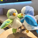 Maxbell Parrot Hand Puppet 20cm Stuffed Animal for Telling Story Preschool Role Play Green