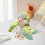 Maxbell Parrot Hand Puppet 20cm Stuffed Animal for Telling Story Preschool Role Play Green