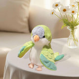 Maxbell Parrot Hand Puppet 20cm Stuffed Animal for Telling Story Preschool Role Play Green