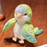 Maxbell Parrot Hand Puppet 20cm Stuffed Animal for Telling Story Preschool Role Play Green