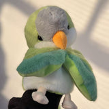 Maxbell Parrot Hand Puppet 20cm Stuffed Animal for Telling Story Preschool Role Play Green