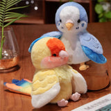 Maxbell Parrot Hand Puppet 20cm Stuffed Animal for Telling Story Preschool Role Play Blue
