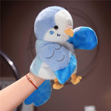 Maxbell Parrot Hand Puppet 20cm Stuffed Animal for Telling Story Preschool Role Play Blue