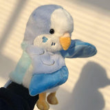 Maxbell Parrot Hand Puppet 20cm Stuffed Animal for Telling Story Preschool Role Play Blue