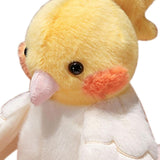 Maxbell Parrot Hand Puppet 20cm Stuffed Animal for Telling Story Preschool Role Play Yellow and White