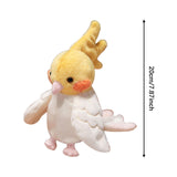 Maxbell Parrot Hand Puppet 20cm Stuffed Animal for Telling Story Preschool Role Play Yellow and White