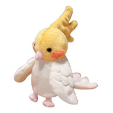 Maxbell Parrot Hand Puppet 20cm Stuffed Animal for Telling Story Preschool Role Play Yellow and White