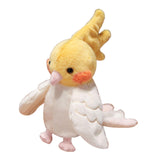 Maxbell Parrot Hand Puppet 20cm Stuffed Animal for Telling Story Preschool Role Play Yellow and White