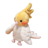 Maxbell Parrot Hand Puppet 20cm Stuffed Animal for Telling Story Preschool Role Play Yellow and White