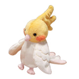 Maxbell Parrot Hand Puppet 20cm Stuffed Animal for Telling Story Preschool Role Play Yellow and White
