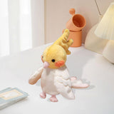Maxbell Parrot Hand Puppet 20cm Stuffed Animal for Telling Story Preschool Role Play Yellow and White