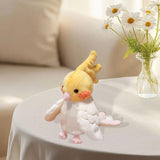 Maxbell Parrot Hand Puppet 20cm Stuffed Animal for Telling Story Preschool Role Play Yellow and White
