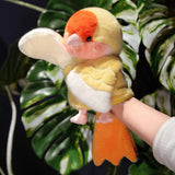 Maxbell Parrot Hand Puppet 20cm Stuffed Animal for Telling Story Preschool Role Play Yellow