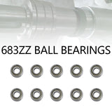 Maxbell 683zz Ball Bearing Carbon Steel Bearings for Scooters Longboards Skateboards 10pcs