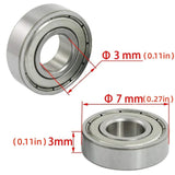 Maxbell 683zz Ball Bearing Carbon Steel Bearings for Scooters Longboards Skateboards 10pcs