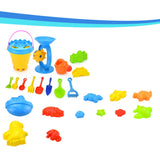 Maxbell 25Pcs Beach Sand Toys Sand Bucket and Shovels Set for Garden Travel Birthday