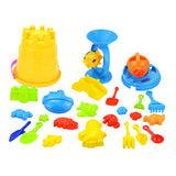 Maxbell 25Pcs Beach Sand Toys Sand Bucket and Shovels Set for Garden Travel Birthday