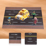 Maxbell 1/64 Highway Scene Model Car Scene Mat Background Nonslip Layout Parking Lot Style A