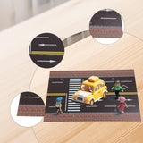 Maxbell 1/64 Highway Scene Model Car Scene Mat Background Nonslip Layout Parking Lot Style B