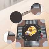 Maxbell 1/64 Highway Scene Model Car Scene Mat Background Nonslip Layout Parking Lot Style D