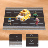 Maxbell 1/64 Highway Scene Model Car Scene Mat Background Nonslip Layout Parking Lot Style E