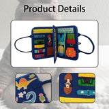 Maxbell Felt Busy Board Preschool Learning Activity Toy for Boys Girls Baby Children Blue