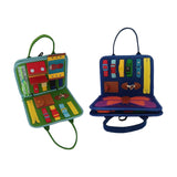 Maxbell Felt Busy Board Preschool Learning Activity Toy for Boys Girls Baby Children Blue