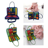 Maxbell Felt Busy Board Preschool Learning Activity Toy for Boys Girls Baby Children Blue