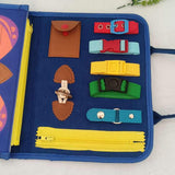 Maxbell Felt Busy Board Preschool Learning Activity Toy for Boys Girls Baby Children Blue