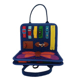 Maxbell Felt Busy Board Preschool Learning Activity Toy for Boys Girls Baby Children Blue