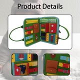 Maxbell Felt Busy Board Preschool Learning Activity Toy for Boys Girls Baby Children Green